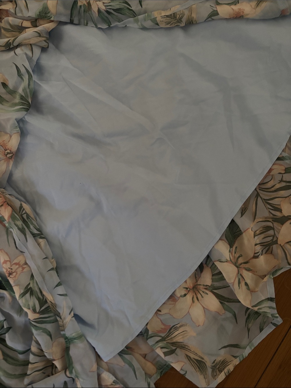 Windsor Pastel Blue Floral Two-Piece Set with Peach Accents - Picture 4 of 6